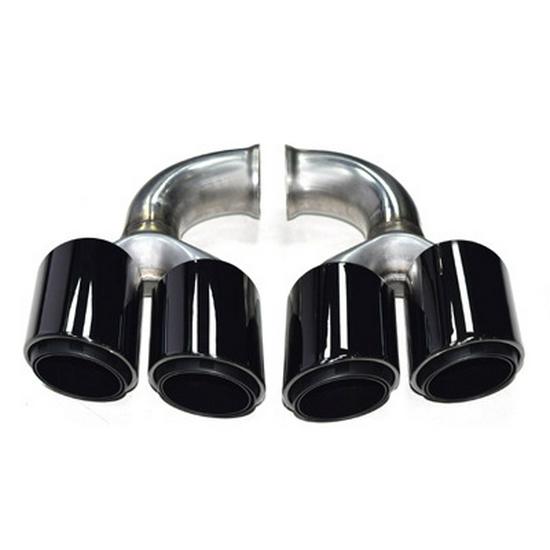 Porsche Cayenne GTS Black Quad Tailpipe Trim (11-24 Years)