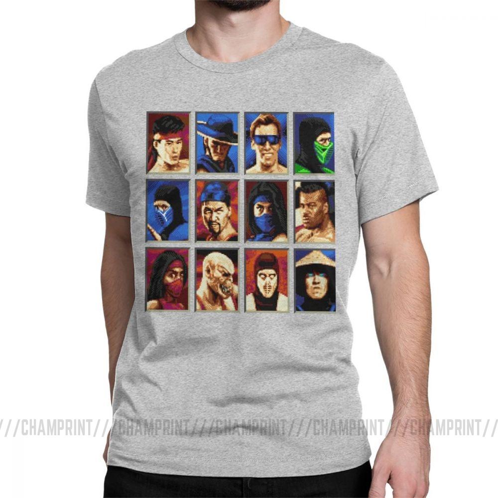 Vintage Mortal Kombat Ii Tees Genesis Character Select 16 Bit T Shirt Retro Gamer Collage T