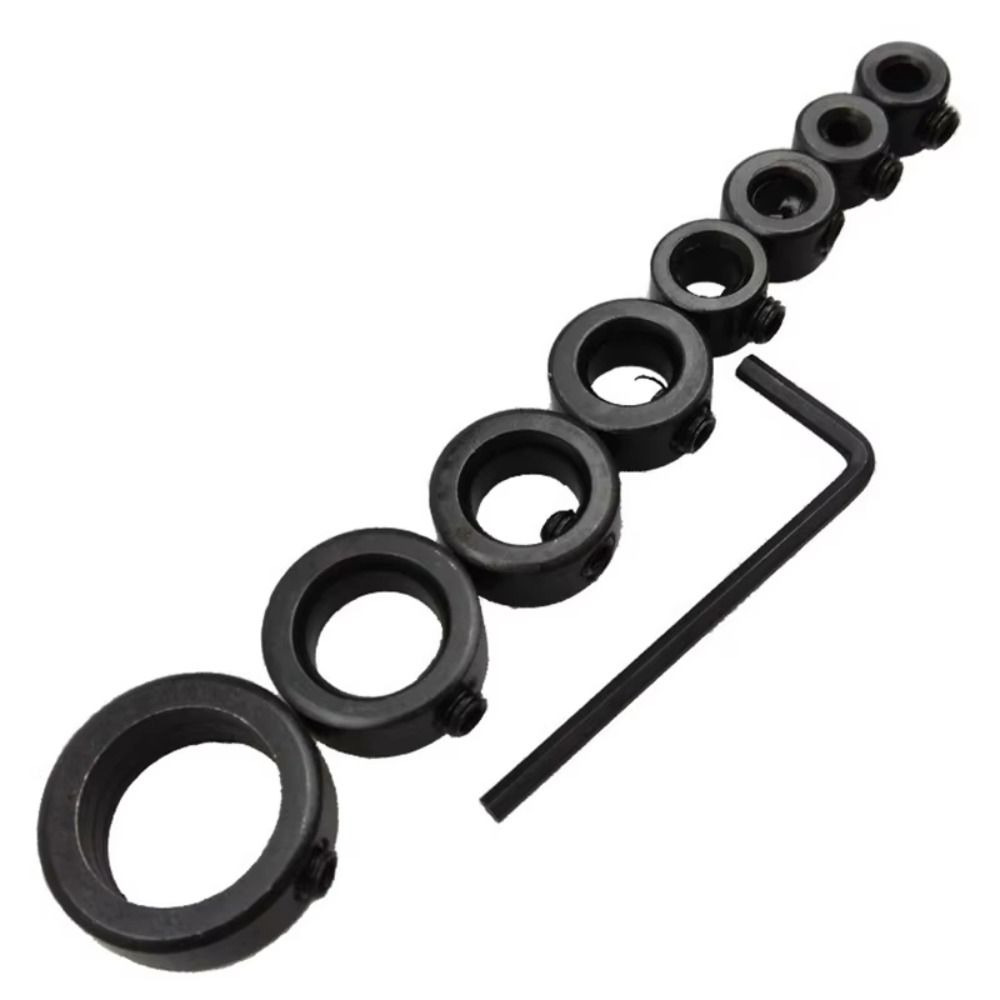 Conjunto de colar de broca de parada de profundidade ajustável de 3-16 mm com 9 peças, posicionador de broca de alta qualidade, anel limitador de posicionamento