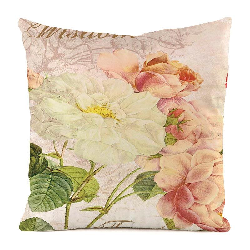 European Colorful Countryside Style Digital Printing Short Plush Pillow Covers For Car Sofa Office Cushion Cover Home Goods
