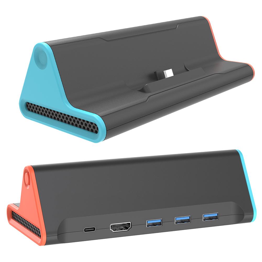 For Nintendo Switch 2 TV Docking Station Game Console Charging Dock Stand Base With HDMI-Compatible Output/Type C Port/USB Port