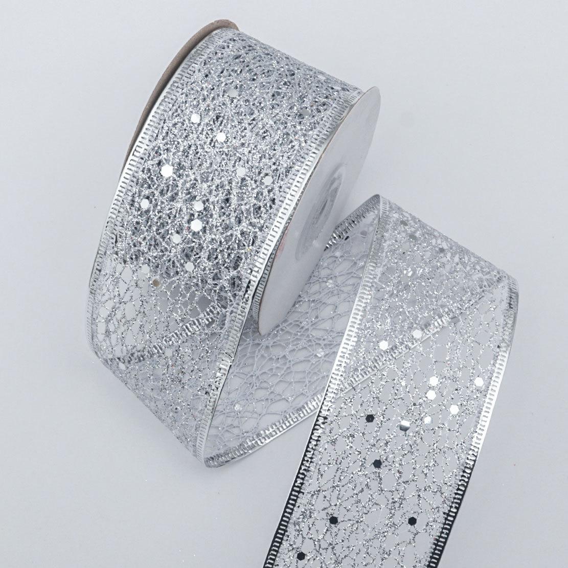 

Декоративные украшения Романтичные и уютные Ленты-веера со скелетом из лука Рождественские декоративные ленты-посыпки Ленты для подарочной упаковки Ленты с копировальным краем 5cm*10 yards