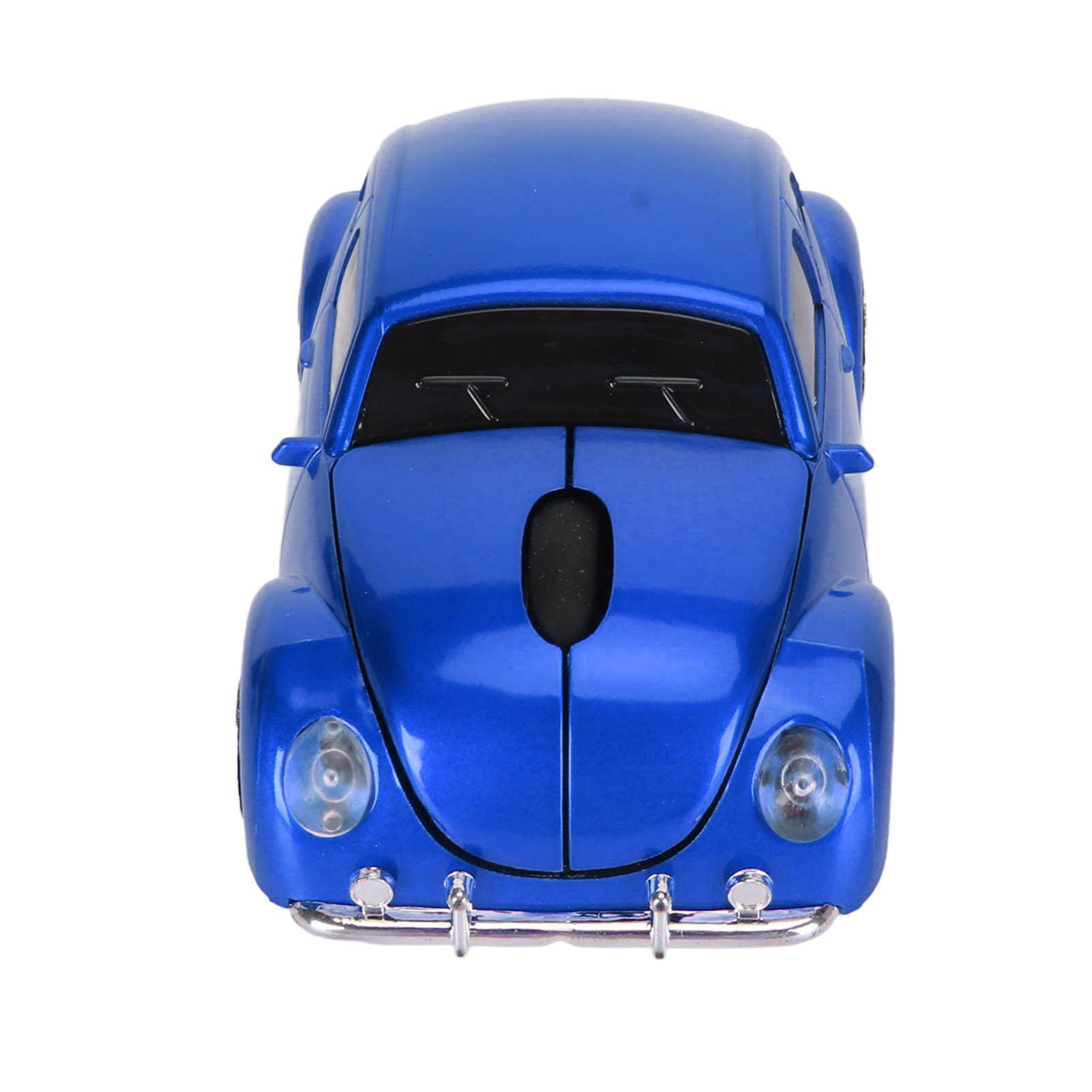 

Беспроводная мышь красного цвета в стиле спортивного автомобиля, 2,4 ГГц, USB-приемник, 1600 DPI, светодиодная фара, офисная мышь для синий