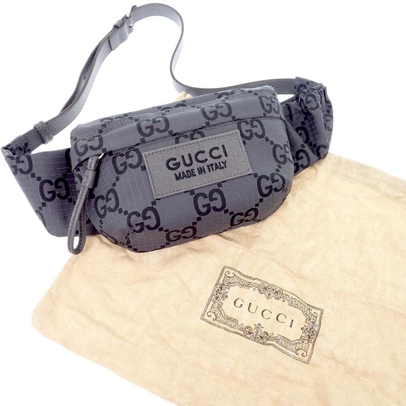 Gucci 767934 Body Bag Black/gray Mens