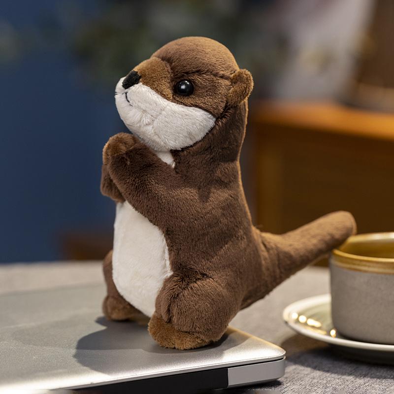 Cute Otter Plush Toy Holding A Fish Otter Plush Keychain Daily Life Bag Hanging As A Christmas Gift