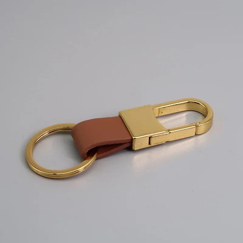 

Custom Logo Name Simplicity Matte Finish Metal Leather Keychain with Laser Engraved Keyring Key Ring Chains Creative for Gif Blank