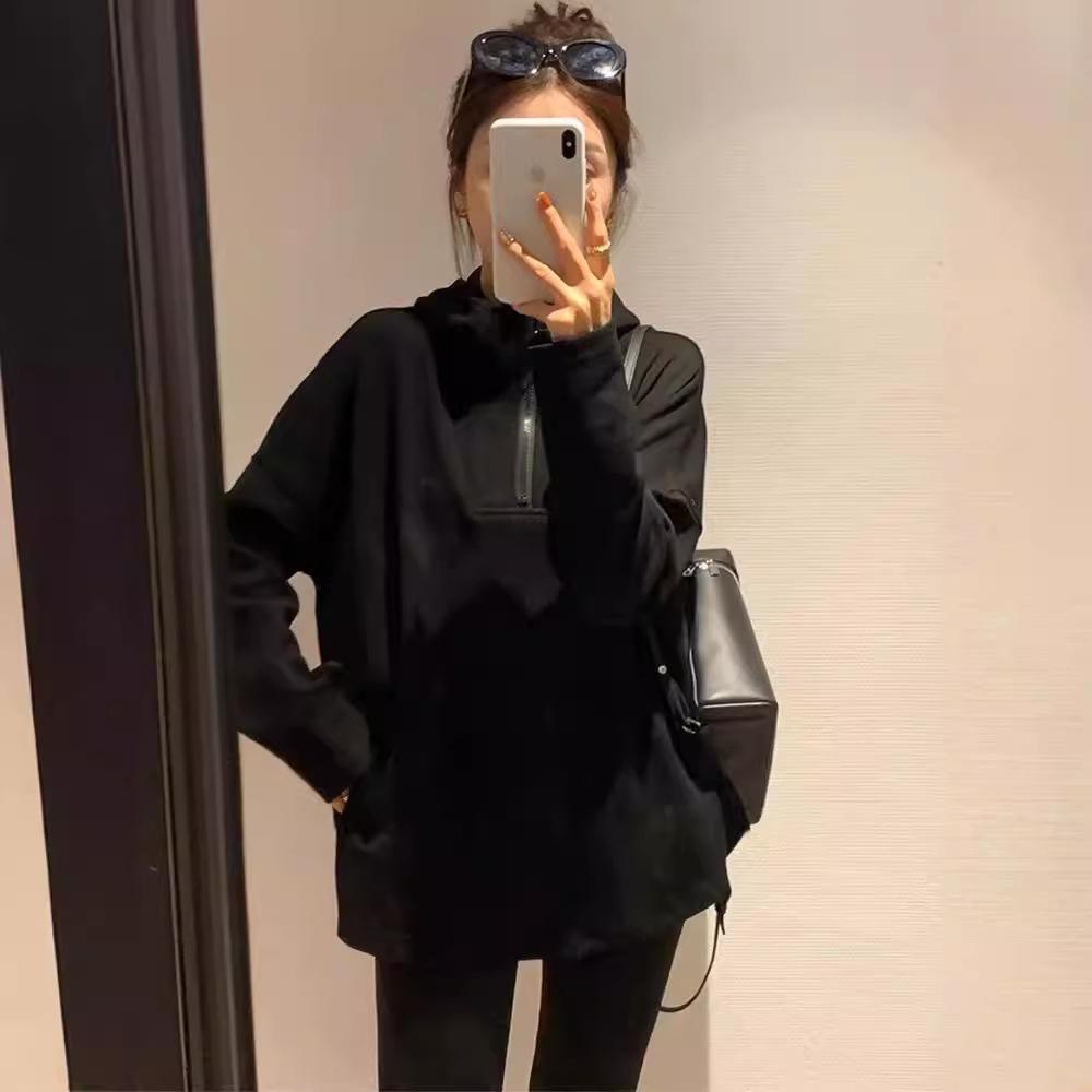 2024 Women's Korean-Style Oversized Hooded Sweatshirt - American & European Autumn Fashion