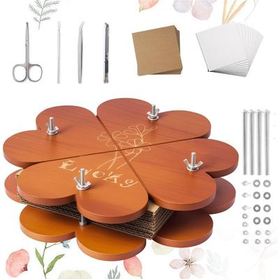 Kit Profissional de Prensagem de Flores - Placas de Madeira 11x11 Polegadas para Buquê de Casamento DIY & Conservação de Plantas