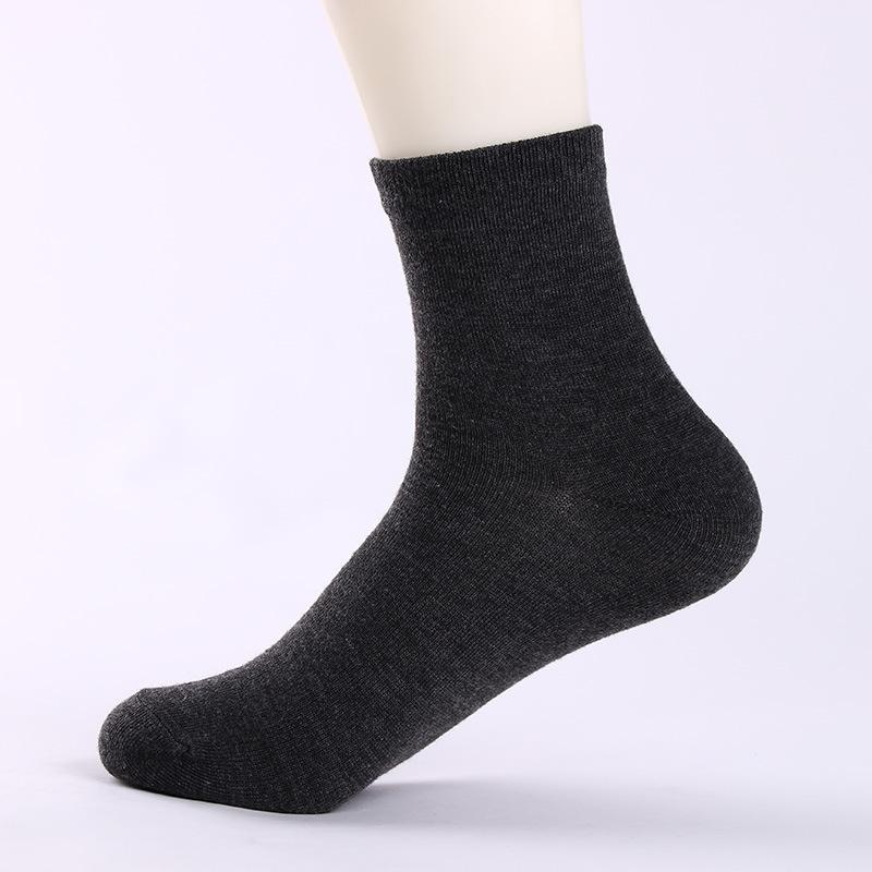 5 Pairs New Styles Men's Business Socks Knitting Cotton Socks Anti-Bacterial Breathable Crew Socks
