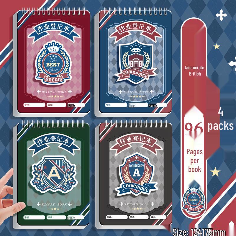 Cartoon Homework Notebook for Elementary Students: Grades 1-3