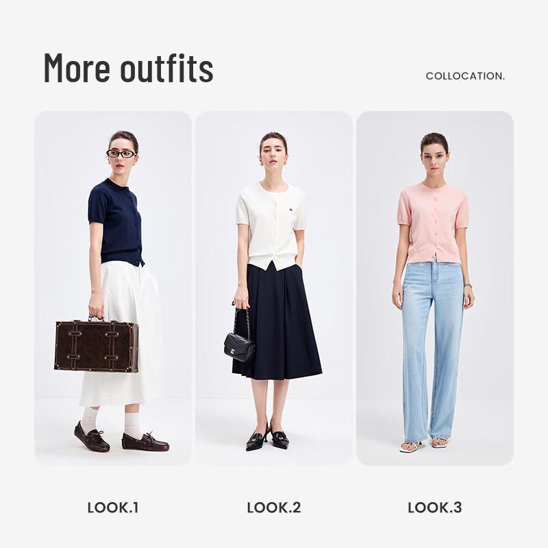 Navigare Women's Short Sleeve Knit Cardigan