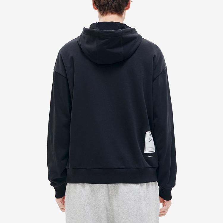 Fila X Van Gogh Museum Collaboration Printed Sports Knit Hoodie Men Hoodie Black F11M218202F-BK