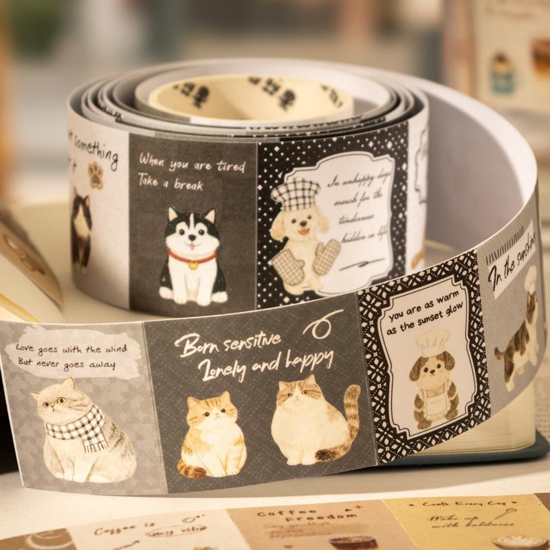 6pcs DIY Decoration Adhesive Tapes Japanese Afternoon Slow Tune Washi Tapes Masking Tapes stickers stationery