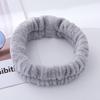 Fascia per Lavaggio Viso, Elastico per Lavaggio Viso, Fascia per Capelli da Donna, Peluche Monocolore, Fascia per Capelli da Casa per Trucco, Elastico per Capelli
