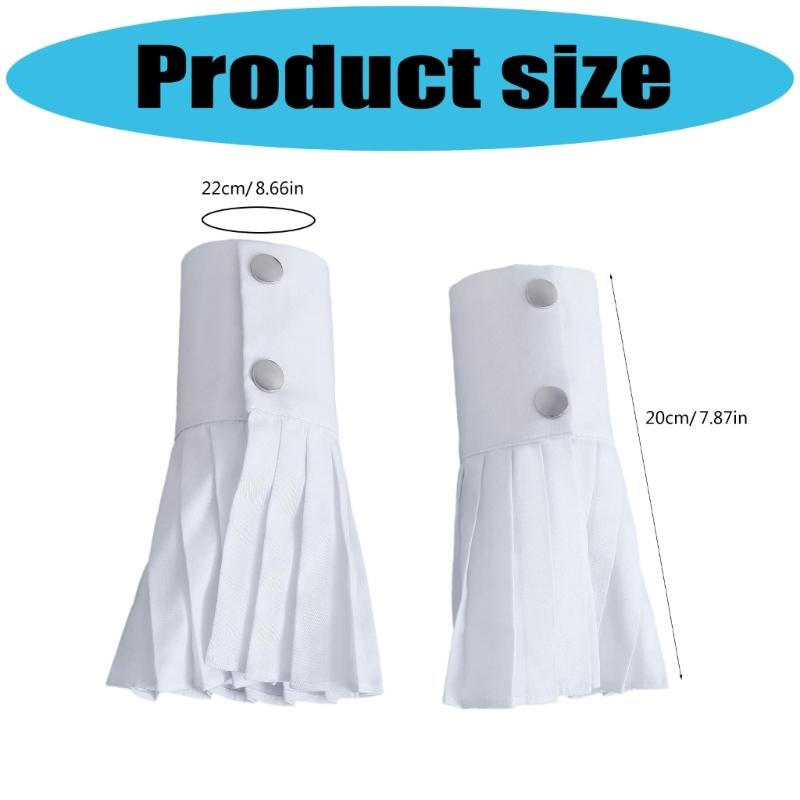 Elegant Flared Pleated Decorative Sleeves Cotton Arm Covers Wrist Cuffs Sleeves For Office Women Daily Wear All Matching