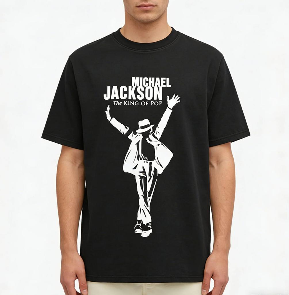 Gedenk Michael Jackson Muster Druck Herren Damen T-Shirt Kinder T-Shirt Junge Mädchen Oberteil Erwachsene Kinder Eltern-Kind Baumwoll-T-Shirt