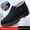 Men's Winter Velvet-Lined Waterproof Non-slip Shoes for Seniors