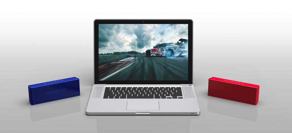 CREATIVE MEDIA Creative MUVO 2 Bluetooth Portable with Bass Speaker, Waterproof/Dustproof, Radiator, Stereo, Red, SP-MV2-RD