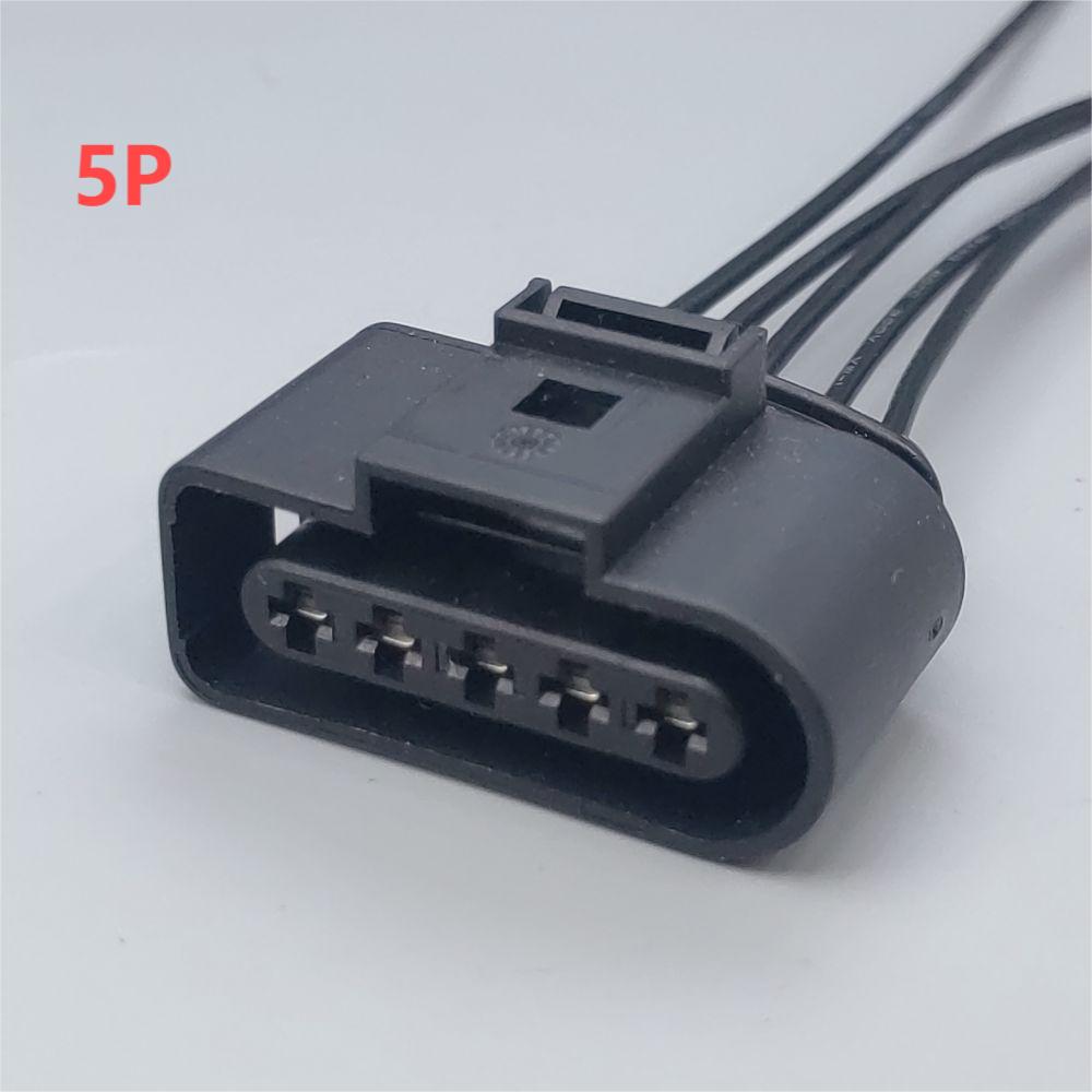 2/3/4/5/6/8/10 Pin 3.5mm Auto Ignition Coil Waterproof Connector Horn Sensor Plug With Cable 1J0973722 For VW Plug Connectors 4