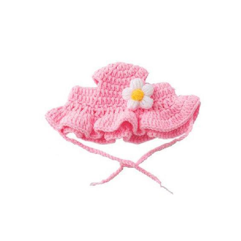 

Шапка для кошки ручной работы, эластичная шапка для питомца для кошек, вязаная шапка для котенка, вязаная шапка, реквизит для фотосессии на вечеринке, украшение, аксессуары для кошек розовый