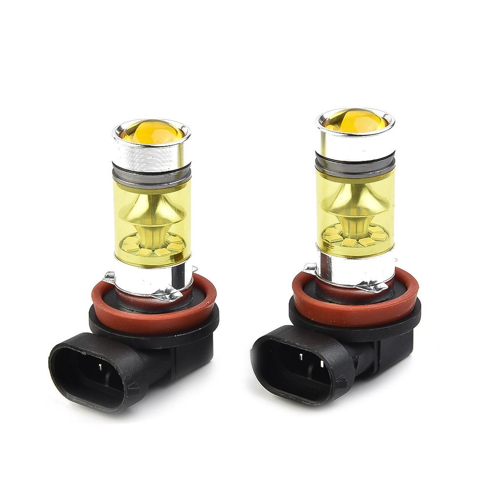 Bulbs Fog Light Yellow 100W 1500LM 2pcs 4300K Accessory