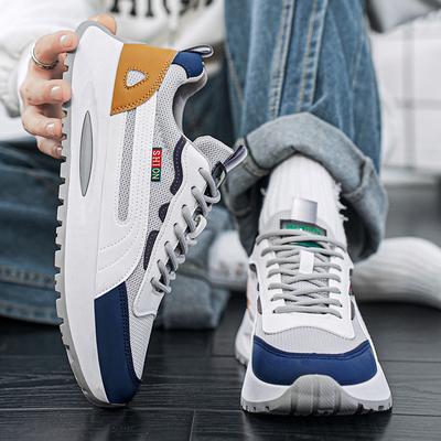 Summer Fashion New Breathable Mesh Shoes Hong Kong Style Outdoor Low-top Lace-up Men's Casual Sports Retro Trendy Shoes