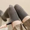 Autumn and Winter Socks: Women's Twisted Calf Socks, Solid-colored Over-the-knee Socks, Versatile Socks