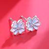 Dreamy Flower S999 Sterling Silver Korean Style Earrings: Light Luxury, Simple, Versatile Mori Design for Women.