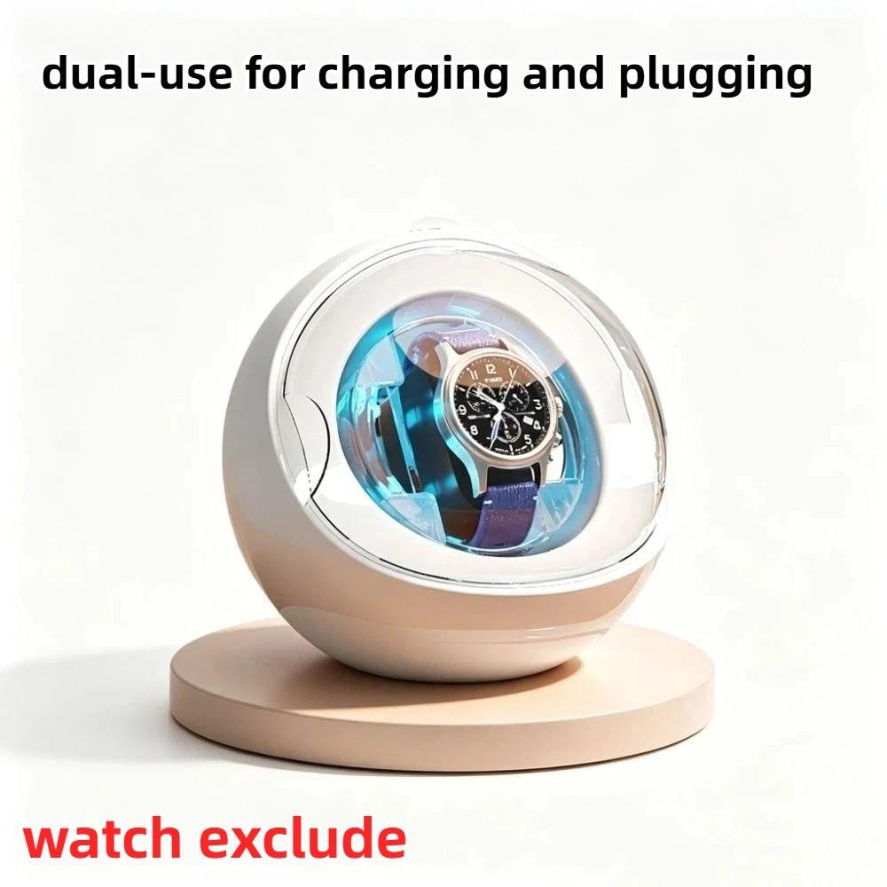 Silent Motor Watch Winder Dual-use for Charging and Plugging Mechanical Watch Winder Home Travel