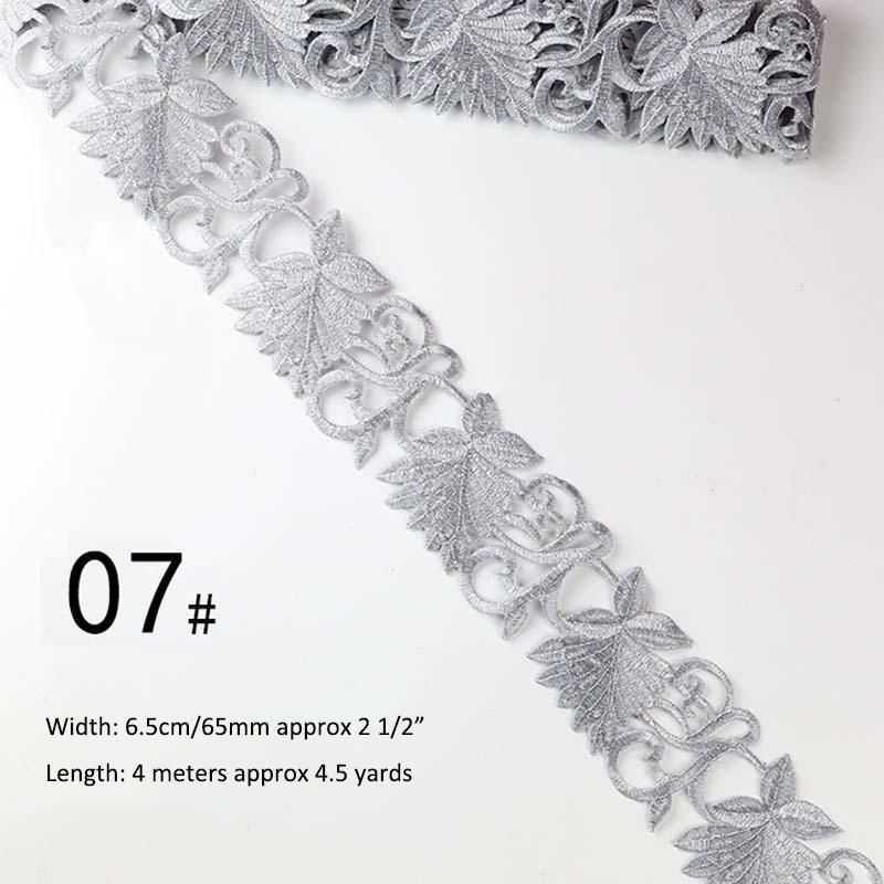Gold Silver Thread Heavy Embroidery Lace Ribbon Shiny Diy Ethnic Garment Costume Dress Embellished Textile Iron-on Lace Trims