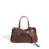 New French baguette bag made of top-layer cowhide, high-end genuine leather women's handbag, designed as a shoulder or underarm bag