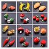 5pcs/Lot Cute Three-Dimensional Fruit Charm Enamel Cherry Mushroom Strawberry Pendants For Jewelry Making Supplies Banana Charms