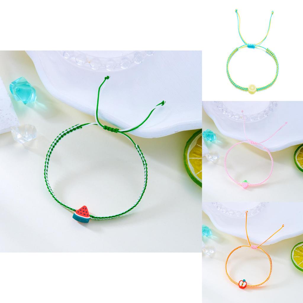 Summer Fruit Bracelet With Handmade Soft Clay For Women And Friendship Gifts