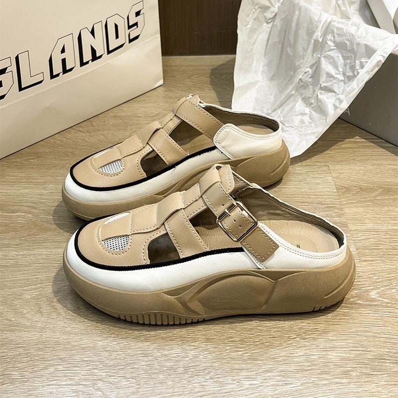 Women Sandals Retro Fashion Versatile Slippers for Women Outdoor Thick Sole Casual Shoes for Women Zapatos De Mujer