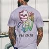 2024 Men's Clothing Soft Shirts Top Quick Dry Material Hipster Personalized T-shirts Summer Weird Pattern Printed Short Sleeve