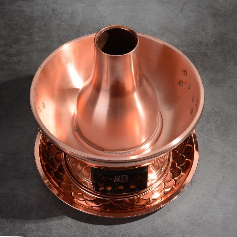 Tiemucheng Dwufunkcyjny Miedziany Kociołek na Gorący Kociołek z Kaczkami Mandarynkami