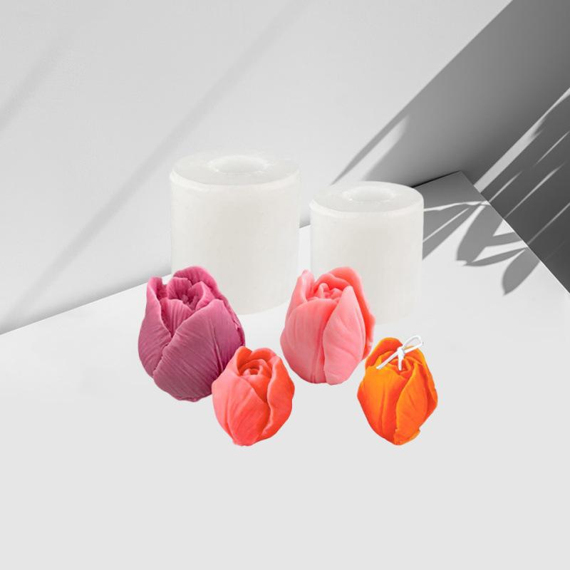 Tulip Rose Silicone Mold for Fondant, Chocolate, Cake Decorations, and Aromatherapy Candles