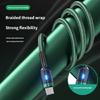 Reinforced Braided USB C Data Cable Equipped With Lighting Function And Auto Stop Charging When Full