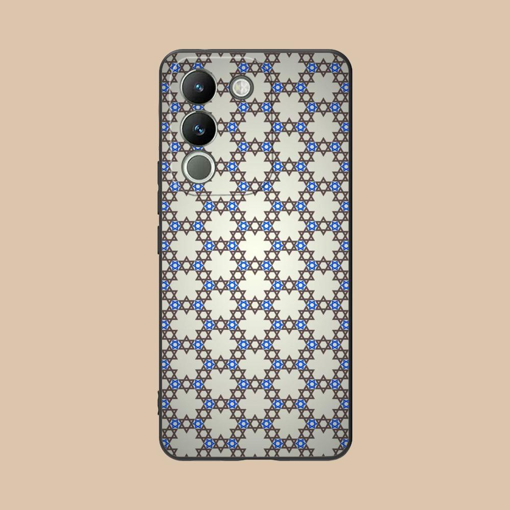 Jewish Hanukkah Mobile Phone Case for VIVO Y77 76 75 74 73 72 58 56 55 51 50 38 36 Y19 Y18 Y03 Y01 5G Colorful Printing Cover