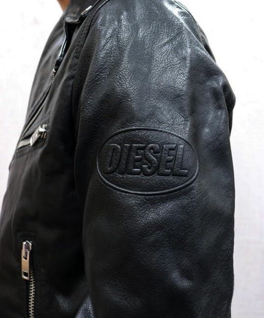 Leather Jacket A15303RPHAZ 900 Black M [Diesel] Men's L-GARRETT-R-NEW