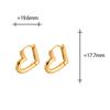 PONYKISS Tibetan Silver 18K Gold Plated Minimalist Heart Hoop Earrings for Women Cute Fashion  Light Luxury Accessories