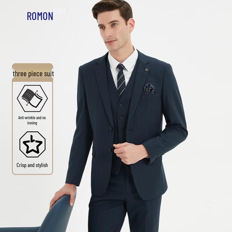 Romon Men s 3-Piece Business Formal Suit Set L