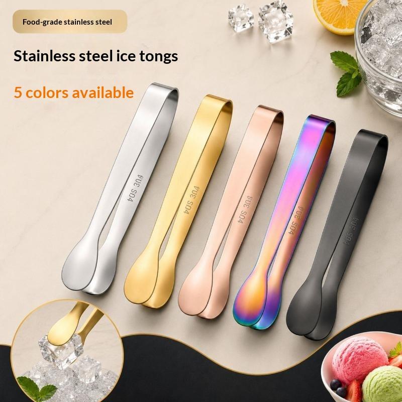 Sugar Cube Tongs Multi-Color Ice Clamp Stainless Steel Electroplated Ice Tongs Ice Clip For Bar Kitchen Sugar Cube Meal Clip