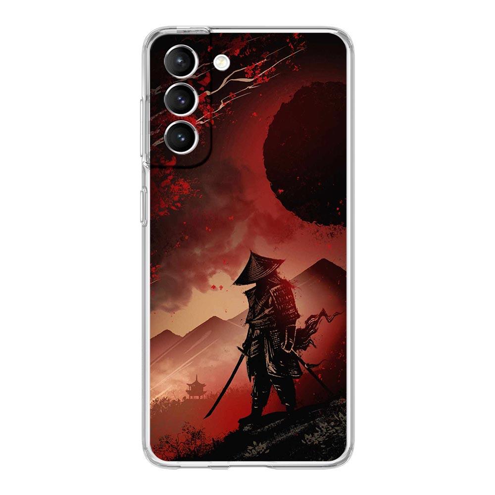 Japanese Bushido Samurai Clear Silicone Phone Case For Samsung Galaxy S23 S22 5G S20 Ultra S21 FE 5G S10E S9 S8 S10 Plus Cover