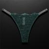 Sexy Crystal-Embellished Perspective Lace Thong Breathable T-back Underwear for Europe Women Transparent T-back Plus Size S-XL