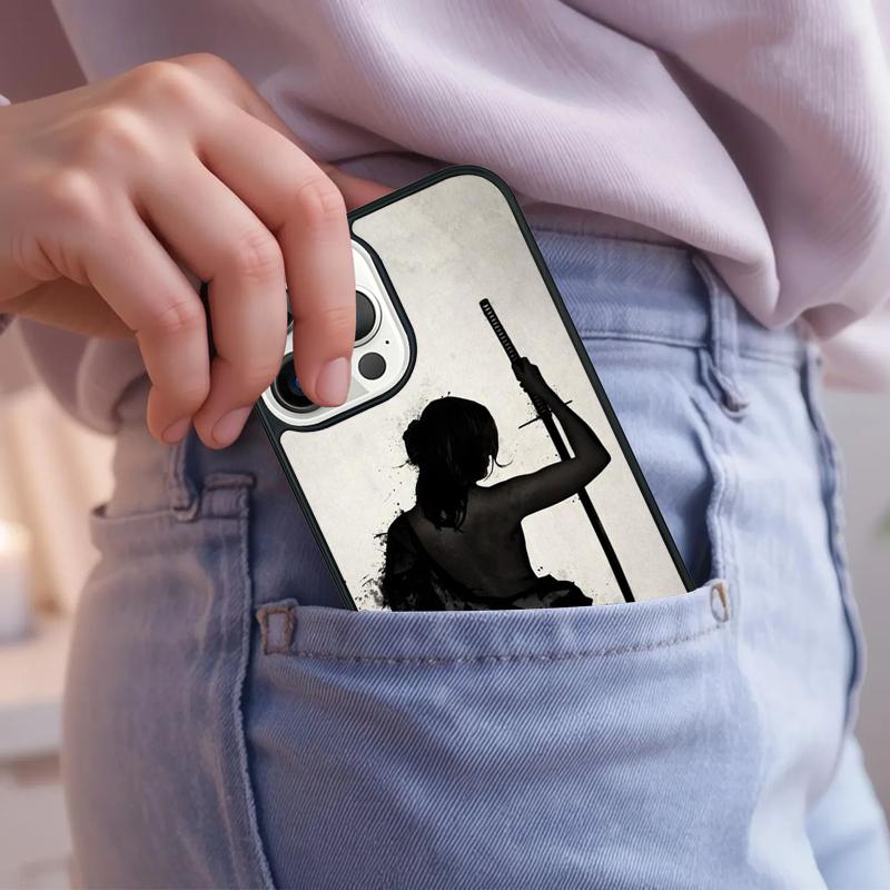 Anime Girl Samurai Phone Case For iPhone 17 Air 15 16e 14 13 Pro Max Coque 12 11 Pro Max PLUS Cover