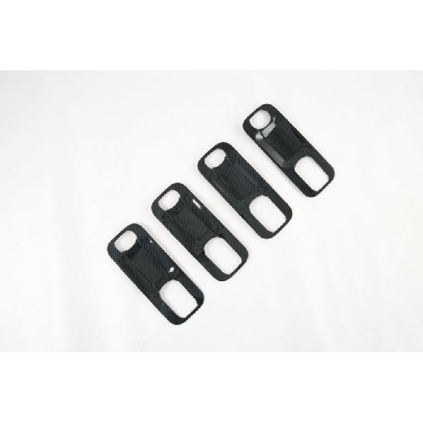 Carbon Fiber Door Handle Bowl Cover Trim For Ford F150 2015- SET 12PCS ABS