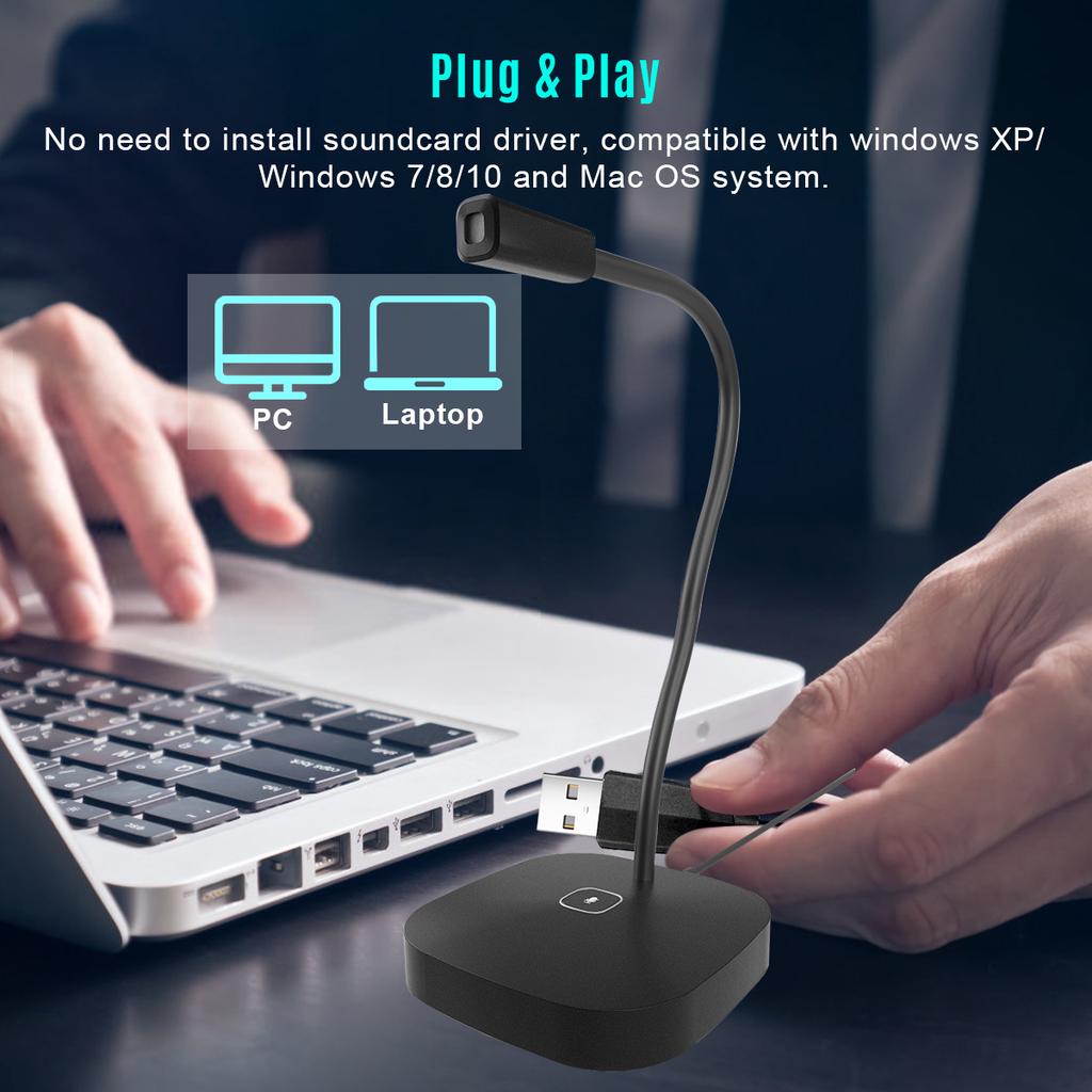 Универсальный Настольный Микрофон Для Записи Звука, USB-Кабель Для.