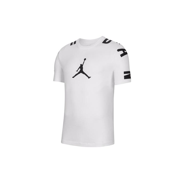 Air Jordan Casual Sports Round Neck Pullover Short Sleeve White Men s CZ2490-100 XL