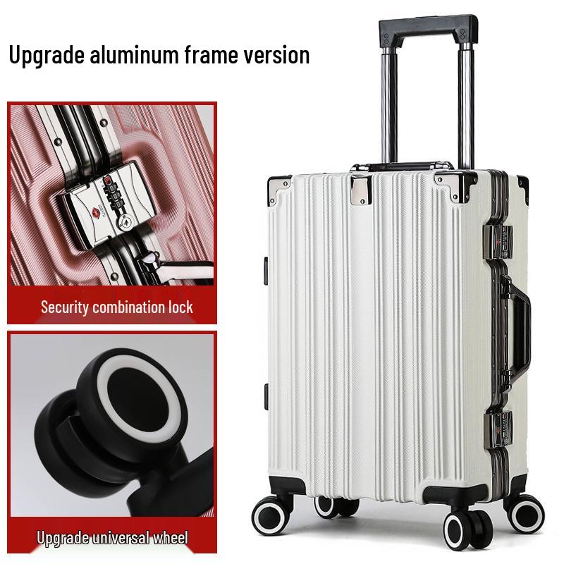 20" Carry-On Trolley with Silent Wheels, Combo Lock - Men's, Women's, Student - Large 28" Capacity